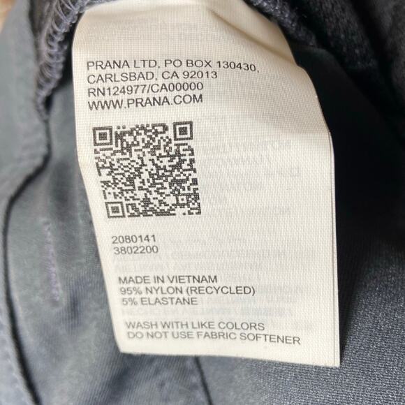 Prana Stretch Zion Halle 3" Short Women's 2 Thundercloud Standard Fit Mid Rise - Picture 7 of 12